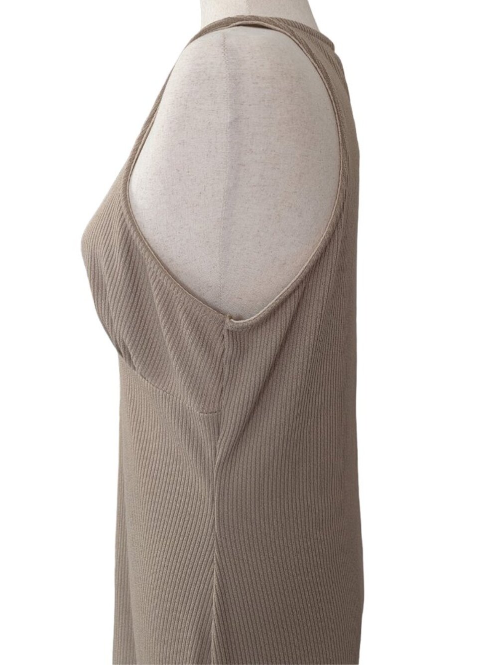NWOT ASOS Design Sleeveless Ribbed Midi Button Colorblock Dress - Picture 7 of 13